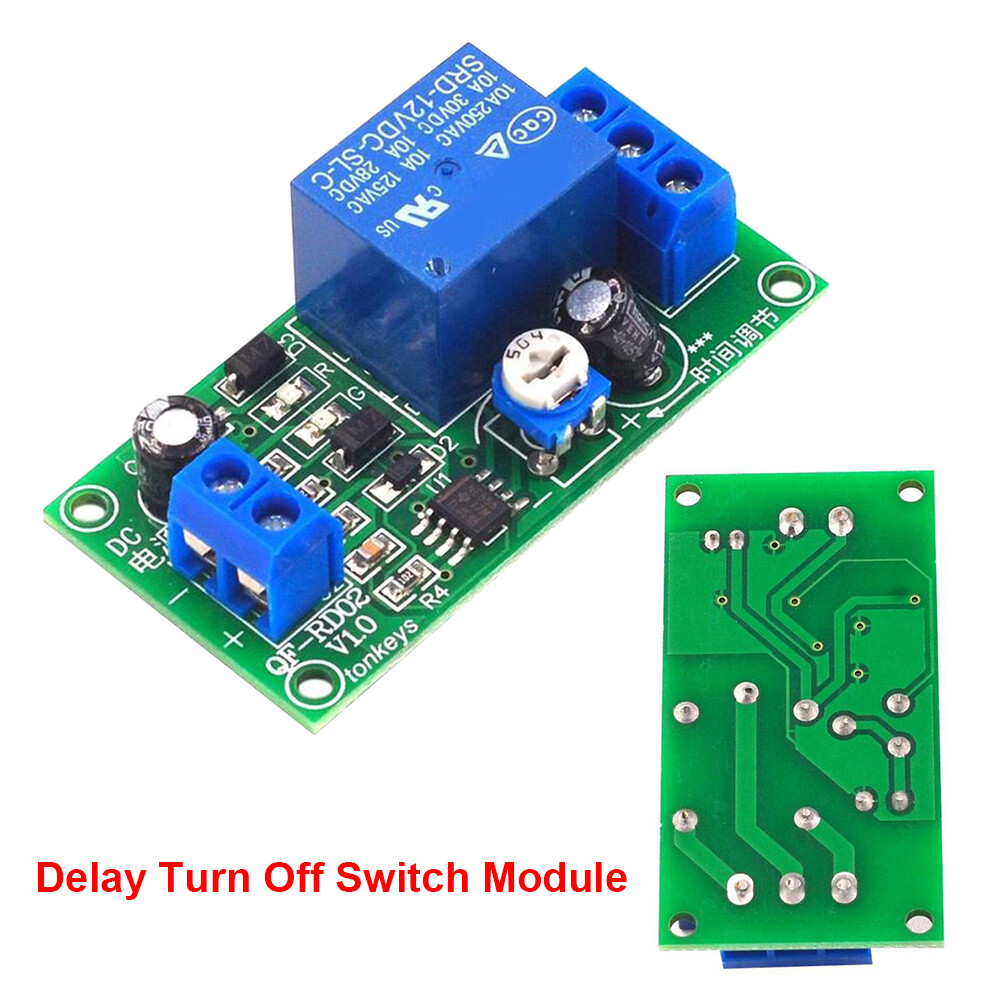 Relay Delay Turn On Off Delay Switch Module Time Adjustable Timer Relay Control Switch Board 12V