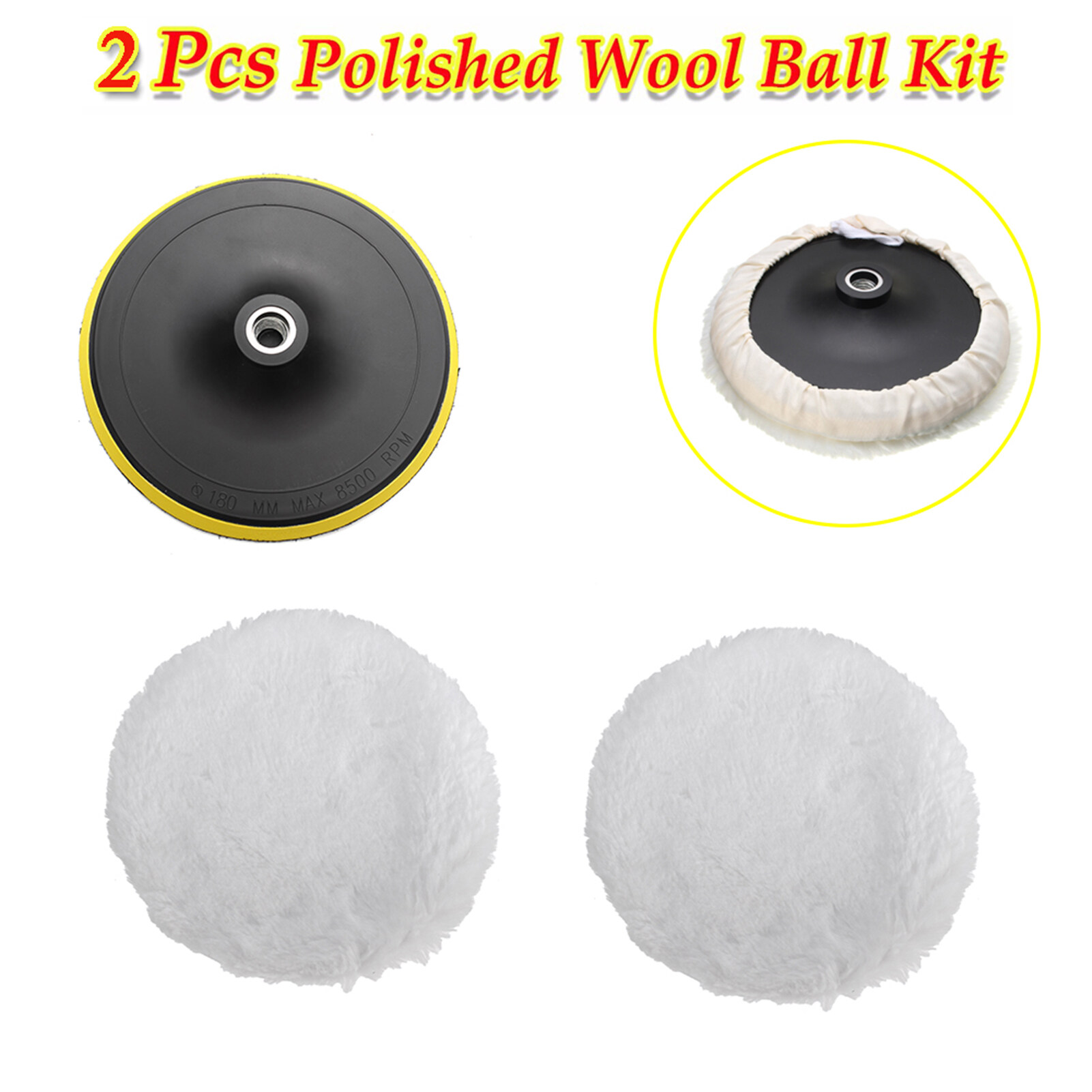 7 Polisher Buffer Soft Wool Bonnet Pad With Hook Loop For 7-polisher-buffer-soft-wool-bonnet-pad-with-hook-loop-for