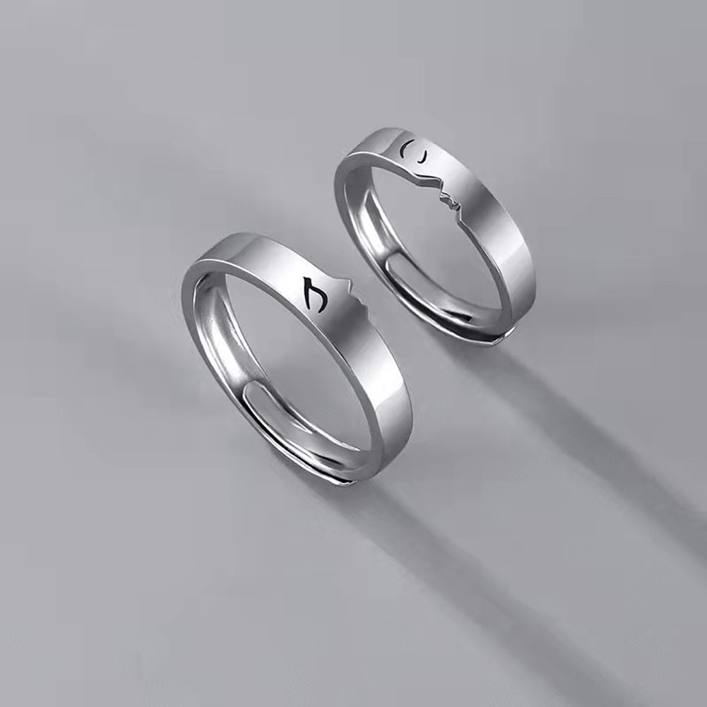1 X Love Ring Opening Ring Engagement Rings Jewelry Split Ring Adjustable Ring Lovers Ring Women's Jewelry Irregular Ring