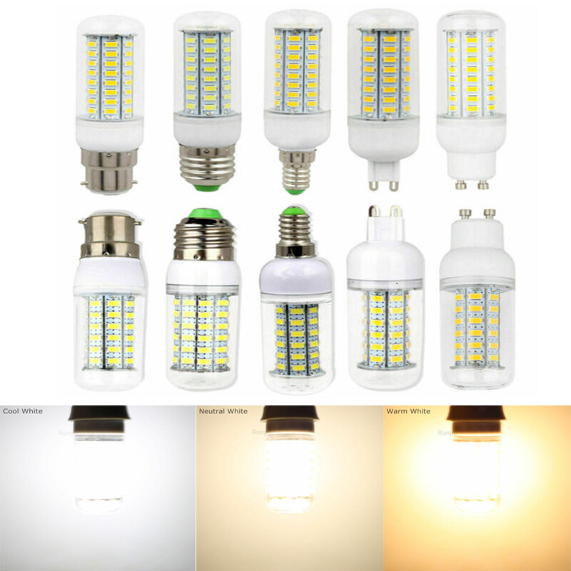 Eranpo led bulb e27 b15 e14 e27 g9 gu10 36leds 56leds 72leds 220v led corn light 5w 9w 15w 5730 smd energy white lamp