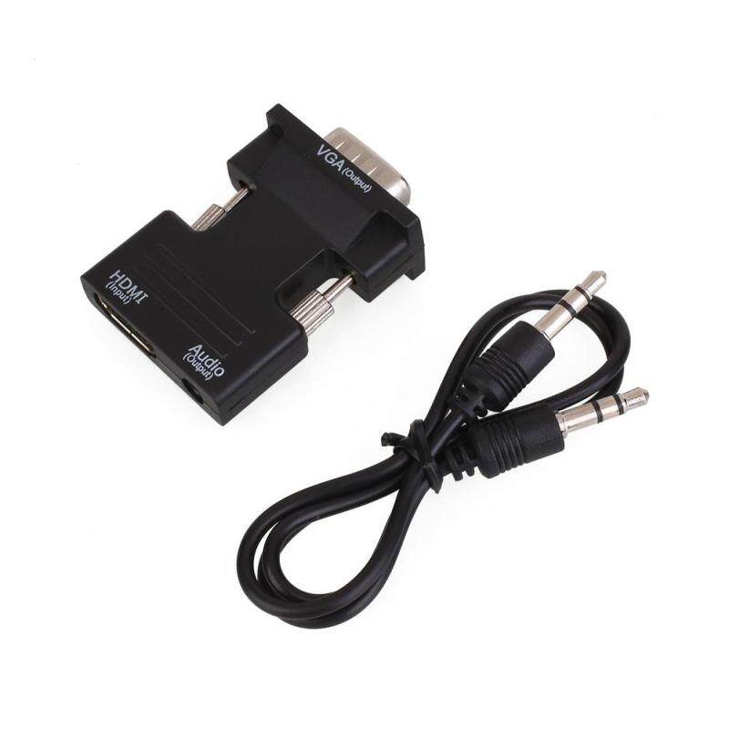 HDMI Female to VGA Male Converter w/Audio Adapter Support 1080P Signal Output