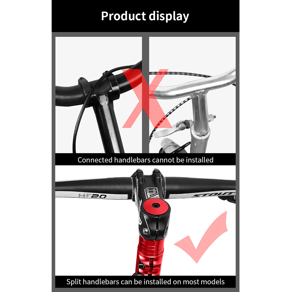 Aluminum Alloy Bike Front Stem Riser Bicycle Handlebar Extension Adaptor
