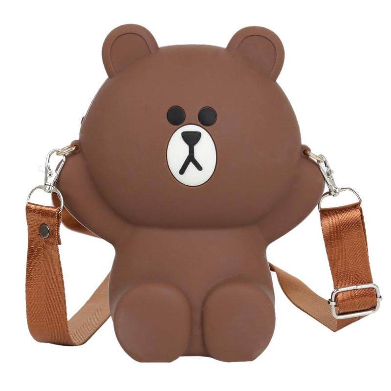 BAGOO Cute Bear Girl Travel Bag Women Shoulder Messenger Parent-child Coin Purse