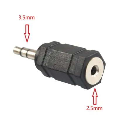 Jack 3.5mm Stereo Connector Male turn 2.5mm Female Hole Audio Adapter Headset Plug (1pc)