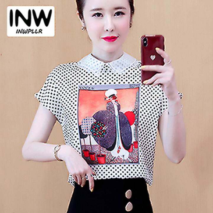 ladies polka dot blouses