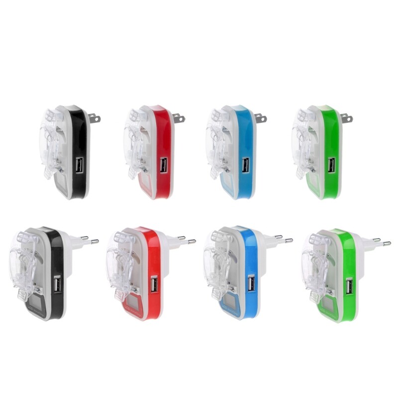 Bộ Sạc Pin Đa Năng USB Màn Hình Chỉ Báo LCD Phích Cắm EU/US Dành Cho Điện Thoại Di Động
