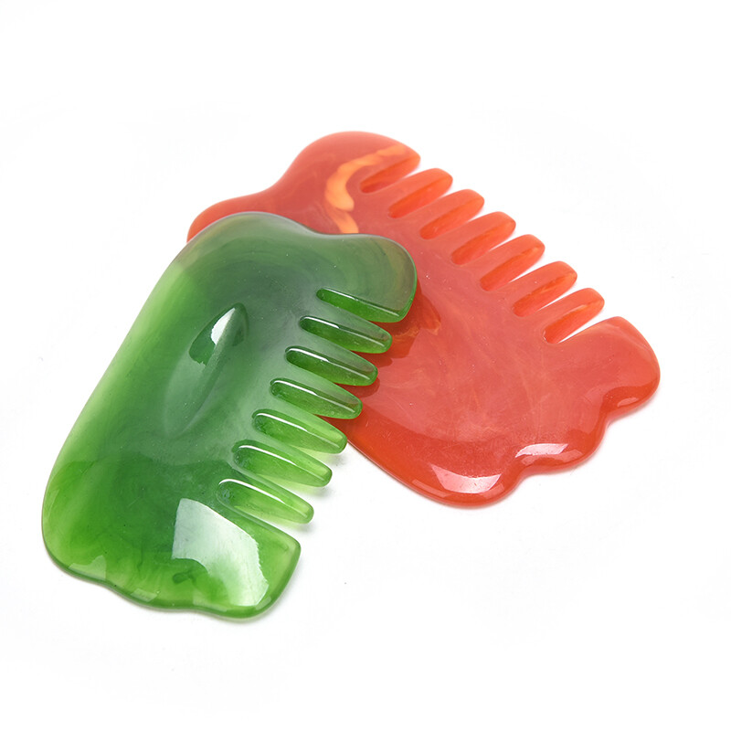 [Buytra] Natural Jade Stone Pressure Guasha Scraper Stone Head Massage Comb Healthy Tools