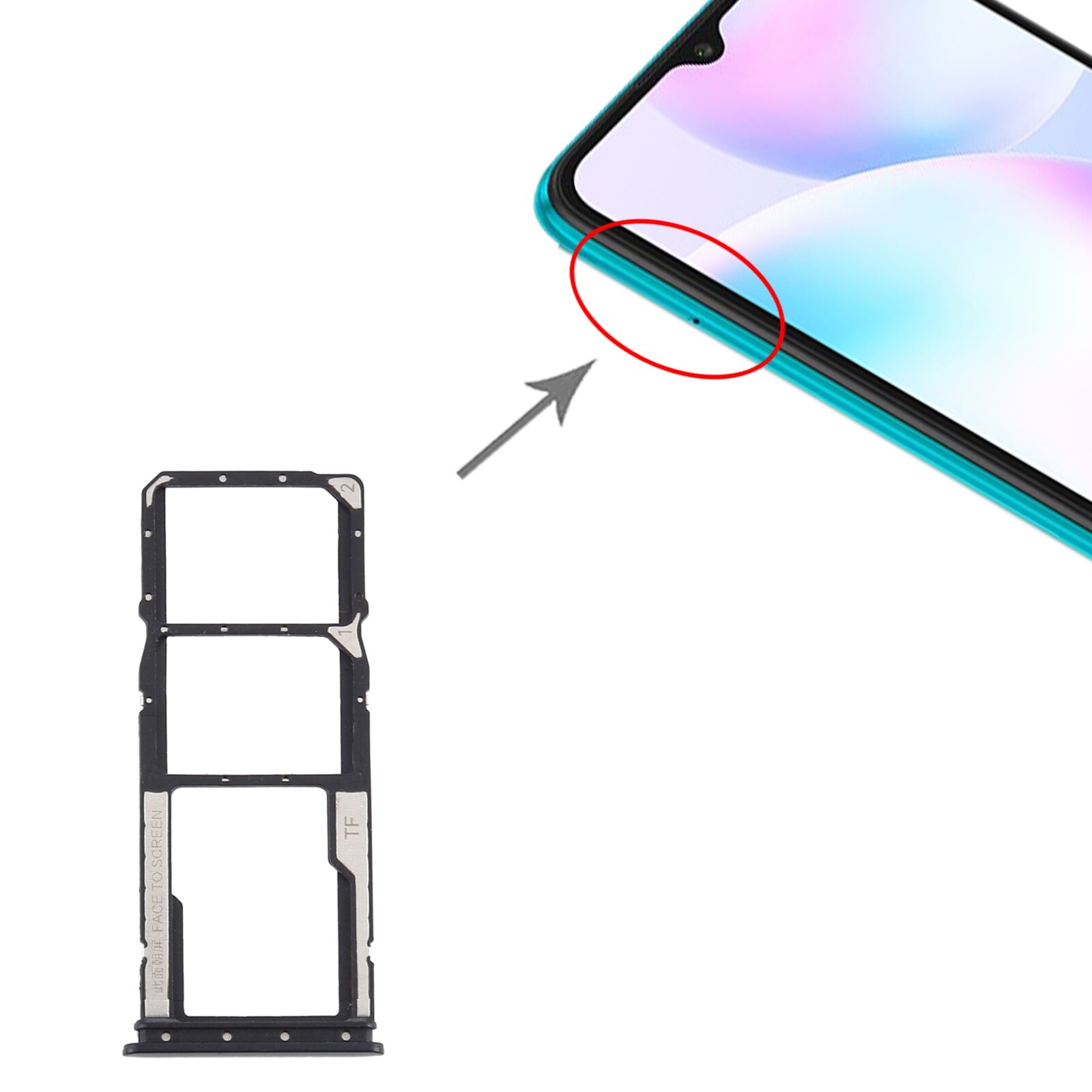 (Hàng Có Sẵn) Khay Thẻ SIM + Khay Thẻ SIM + Khay Thẻ Micro SD Cho Xiaomi Redmi 9A/Redmi 9C