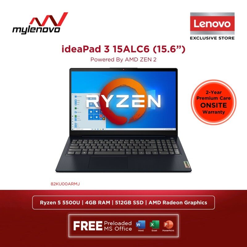 Lenovo ideaPad 3 15ALC6 AMD Ryzen 5 5500U 4GB 512GB SSD Malaysia