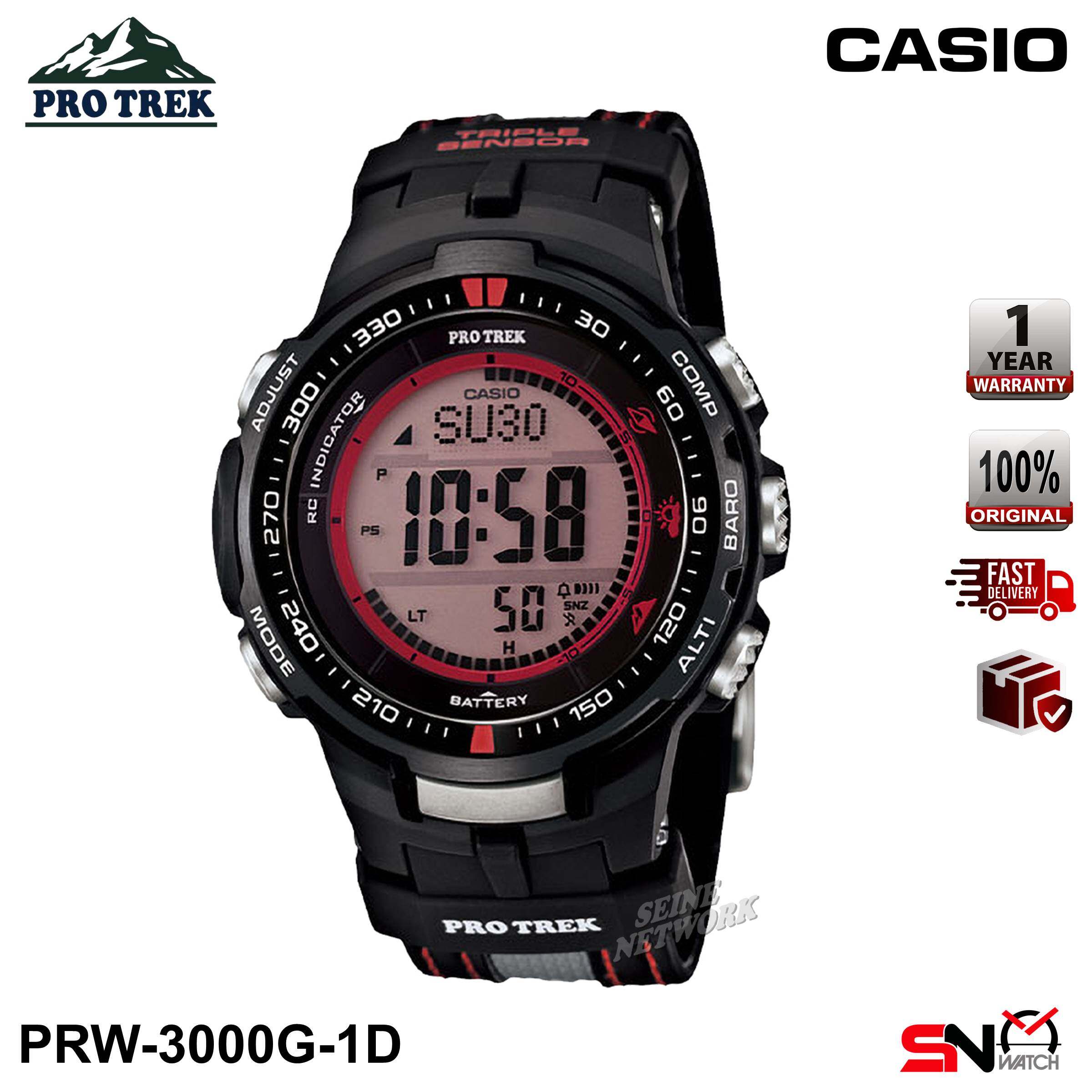 Casio Protrek PRW 3000G Triple Sensor Tough Solar Digital With Extra Strap Men Sports Watch Lazada