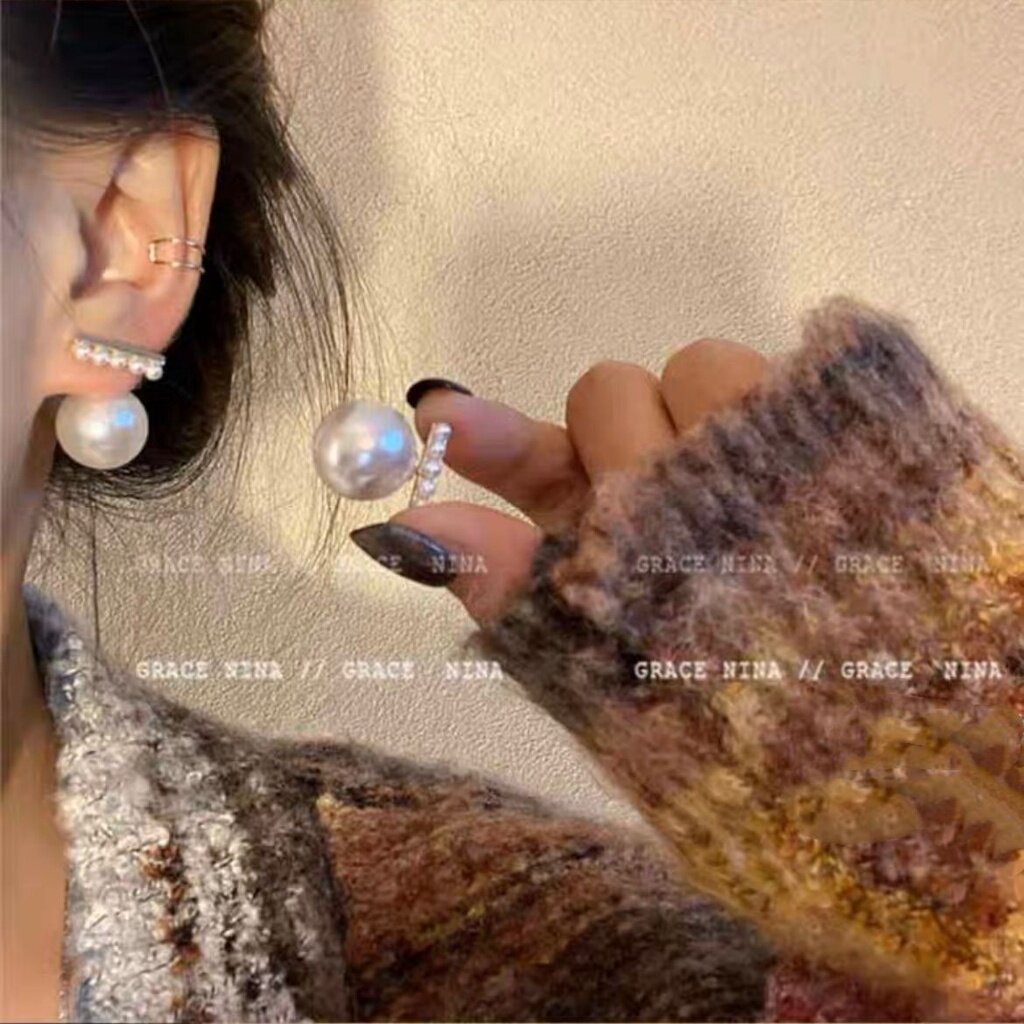 17 MILE Vintage Pearl Stud Earrings for Women Fashion Gold Earring