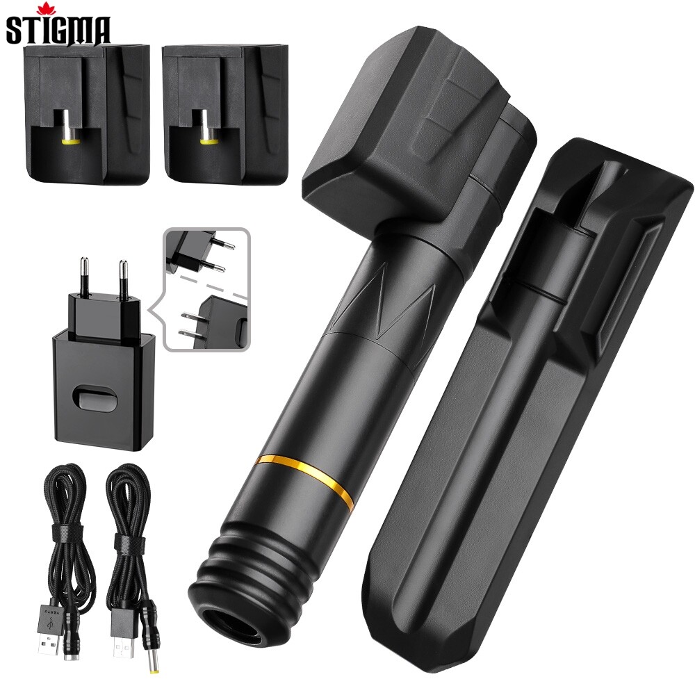 STIGMA Wireless Rotary Tattoo Machine Pen Kit DC Interface Rechargeable Tattoo Makeup Equipment Accessories