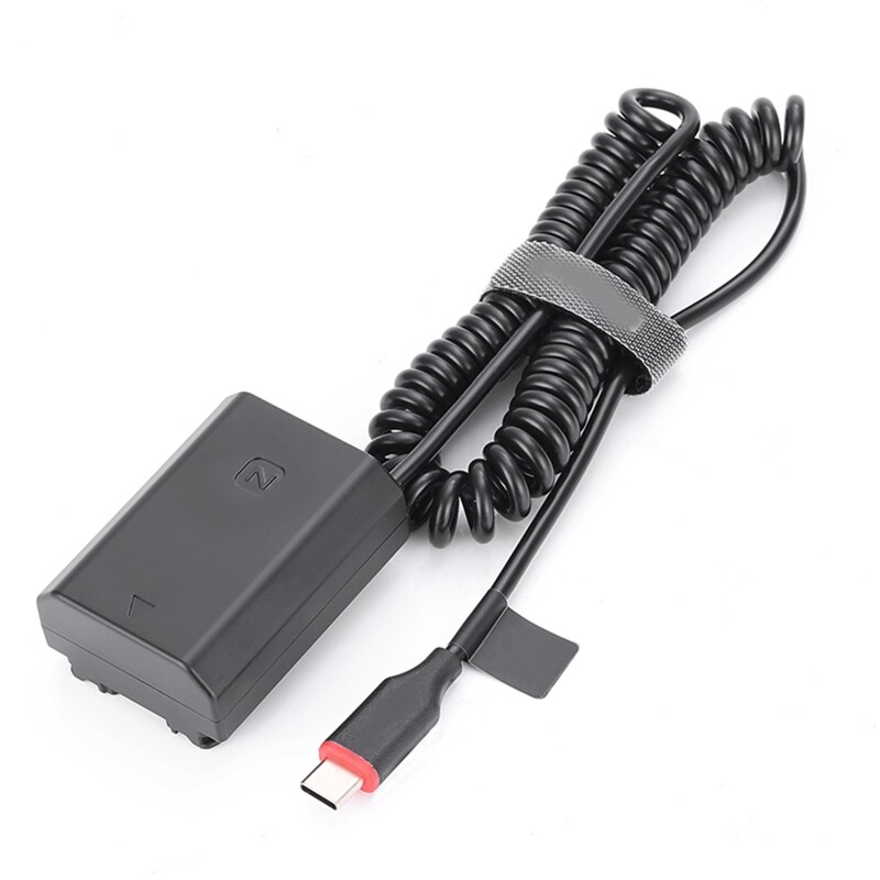 Portable type-c to np fz100 dummy battery power adapter for a1 a7c a7iii a7riii a7siii camera accessories