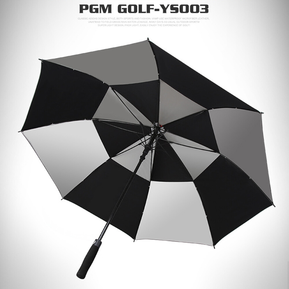 PGM Golf Umbrella Manual/Automatic Sunshade Umbrella Double Layer Thickened Extra Large Umbrella Large Lightning Protection and Hanging Prevention YS003