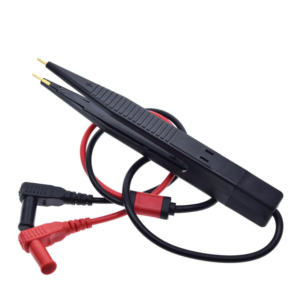 Multi-purpose Test Pen LCR Bridge Patch Clamp SMD Test Tweezers clip Red & Black
