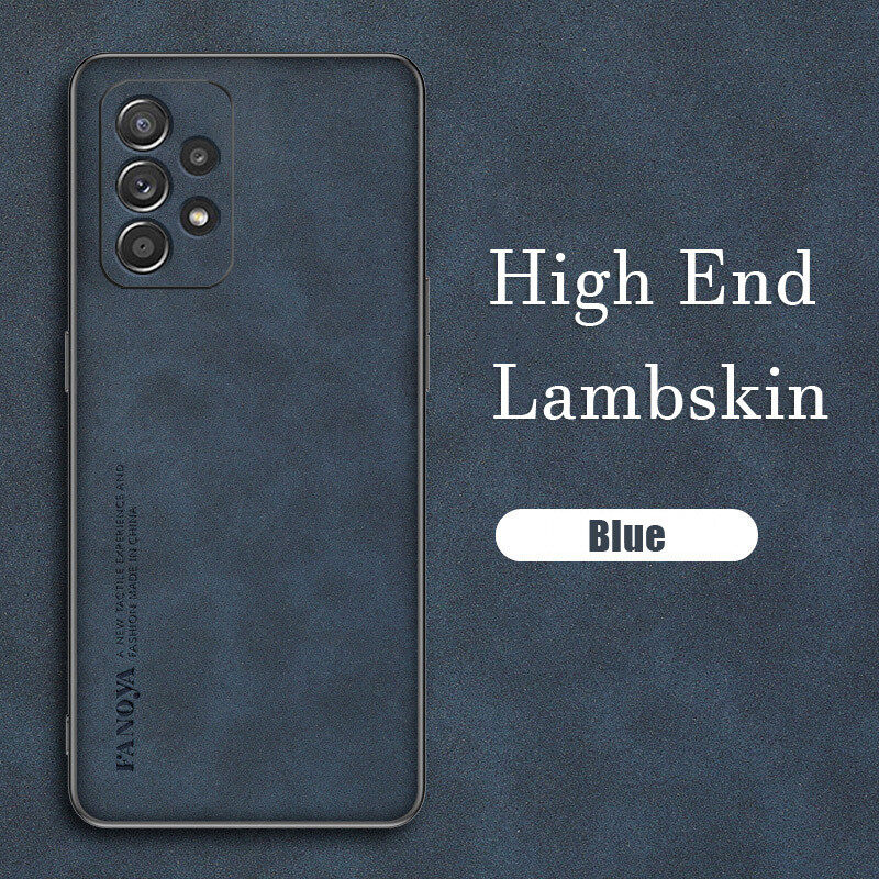 Samsung Galaxy A13 4G Sheepskin Back Cover Case Soft Silicone Leather Texture Magnetic Shockproof Phone Case -E9
