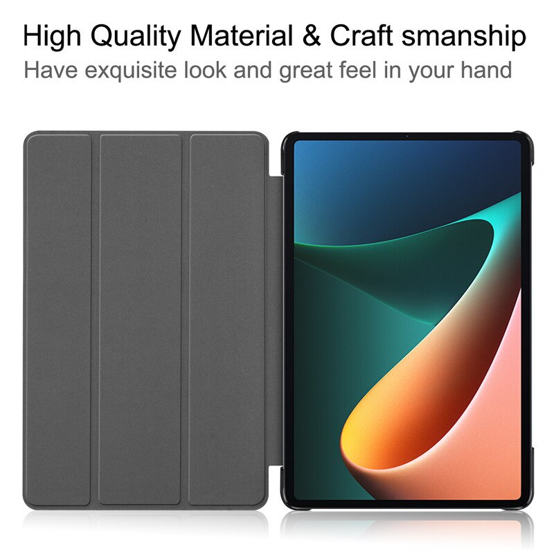 Tablet Cover For Xiaomi Mi Pad 5 Pro Case Tri-Fold Smart Painted Leather Cover