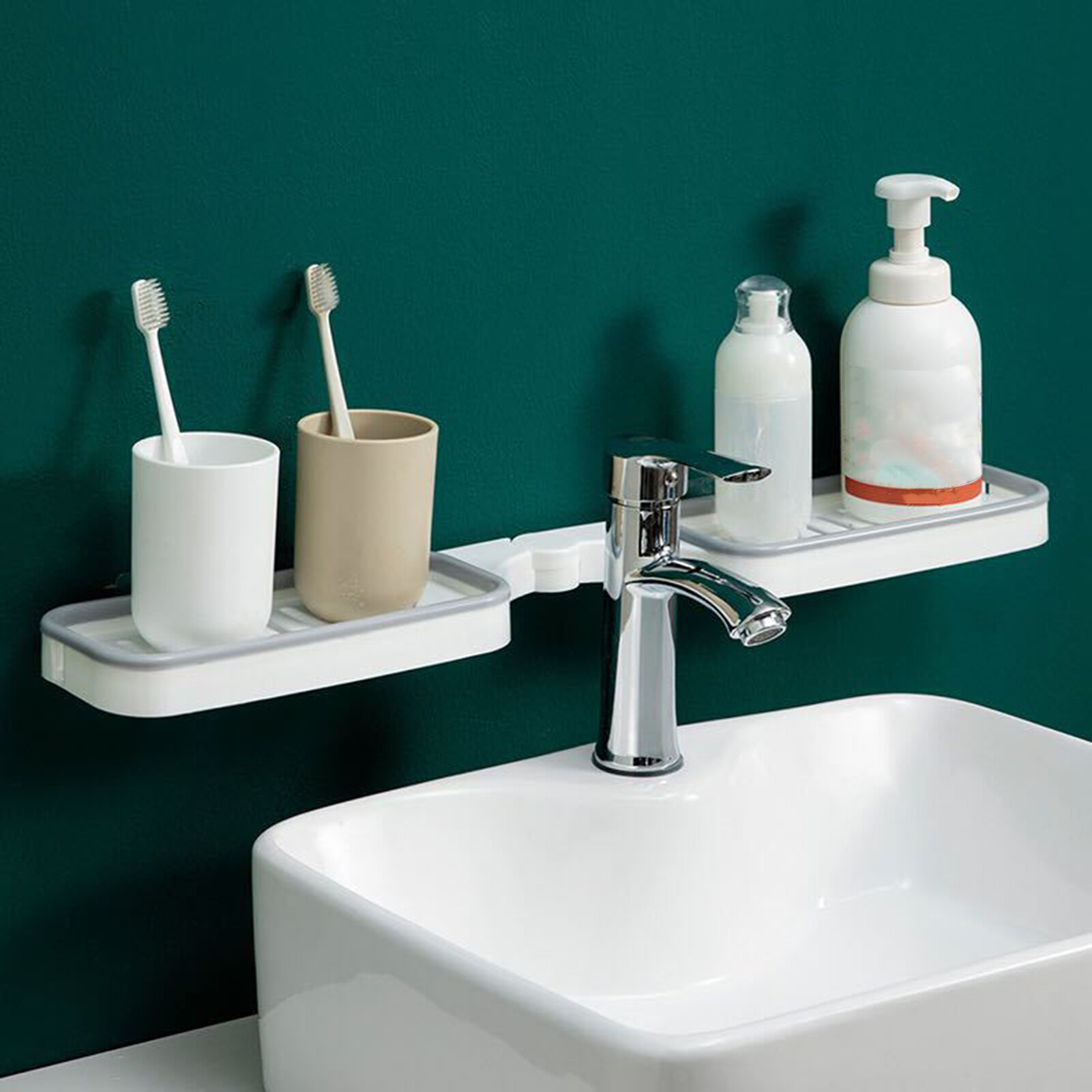 Rotating Storage Shelf Wall Mount Corner Shelf Space-saving Rotatable Corner Shelf for Bathroom Storage No Drilling Needed Organize Shower Essentials with This Hollow Drain Rack Ideal