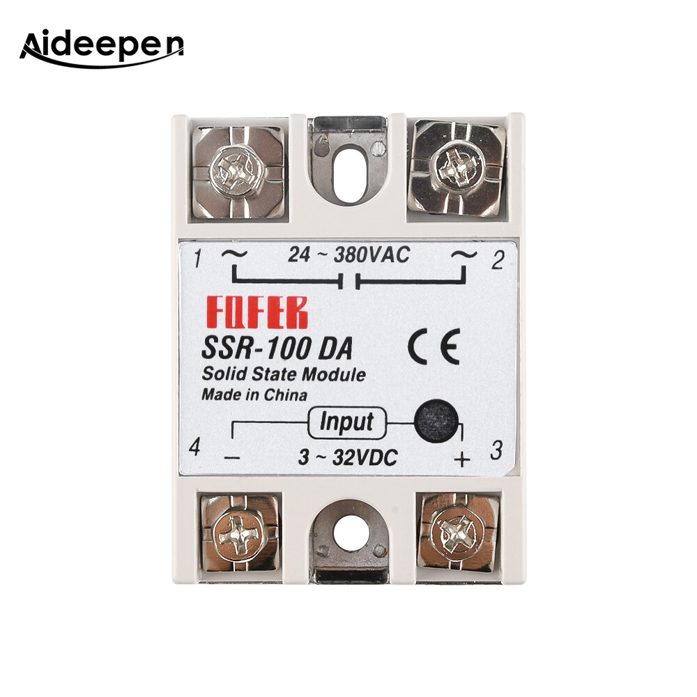 Rơ Le Trạng Thái Rắn KKmol, SSR-100DA Rơ Le Trạng Thái Rắn 100A 3-32V DC Đến 24-380V AC SSR 100DA Dành Cho Công Nghiệp