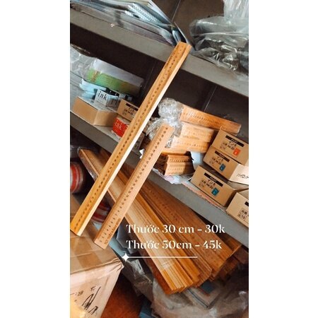 Thước kẻ gỗ sồi 30cm