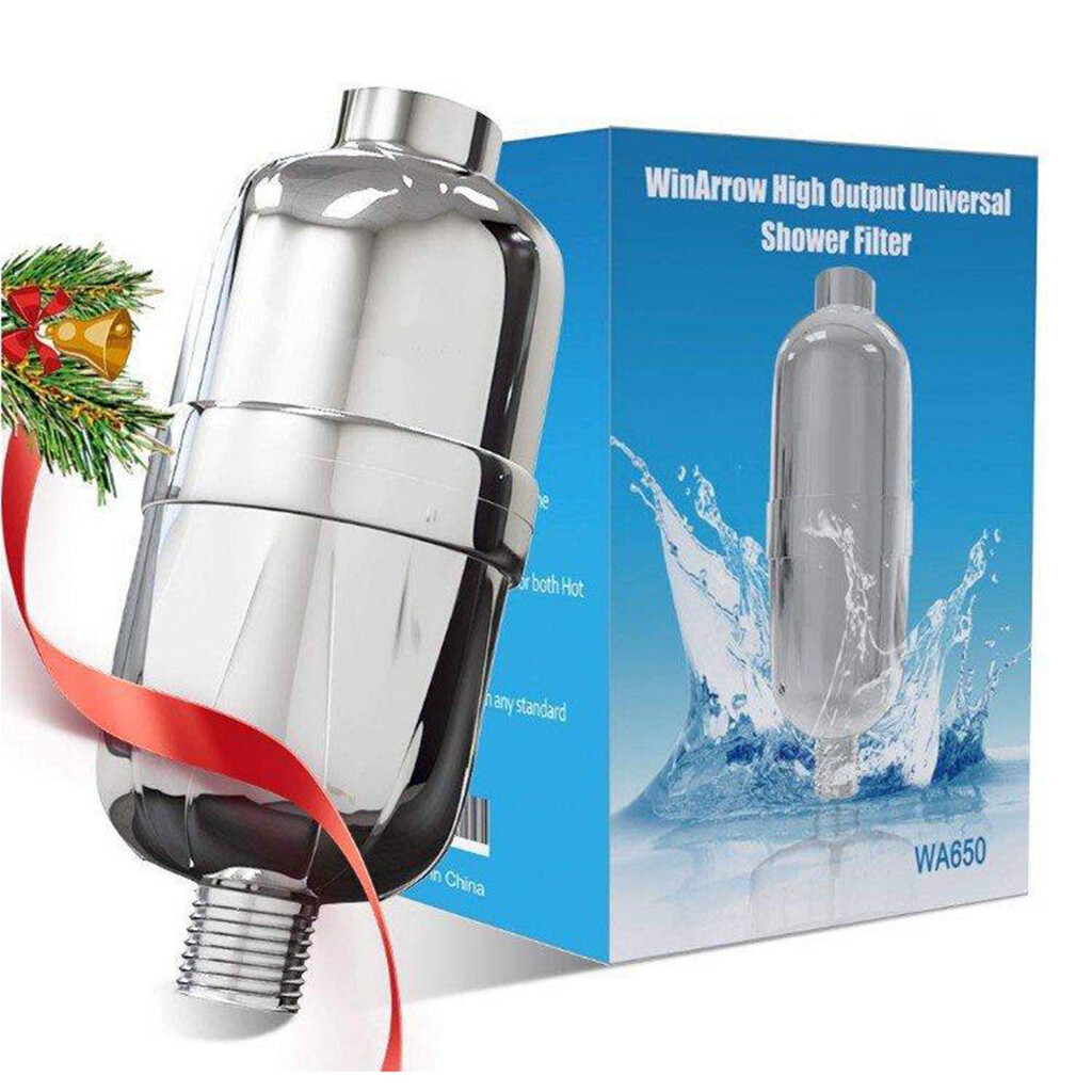 Fityle Shower Water Filter for Shower Head Universal Home Showerhead Filters to Remove Chlorine Hard Minerals Bath Purifier Filtered Softener System