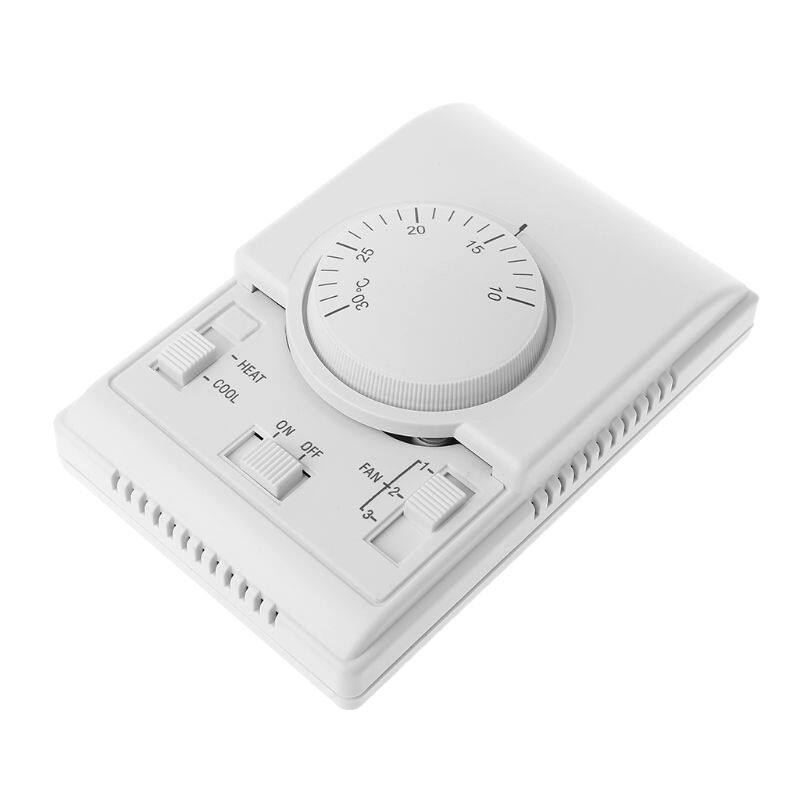 AC 220V Room Mechanical Thermostat Control Switch Air Conditioner Fan Coil Temperature Controller