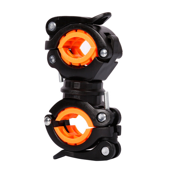 WEST BIKING Bicycle Rotating Light Double Holder LED Front Flashlight Pump Lamp Handlebar Seatpost 360 Degree Rotation MTB Bike Cycling Light Holder