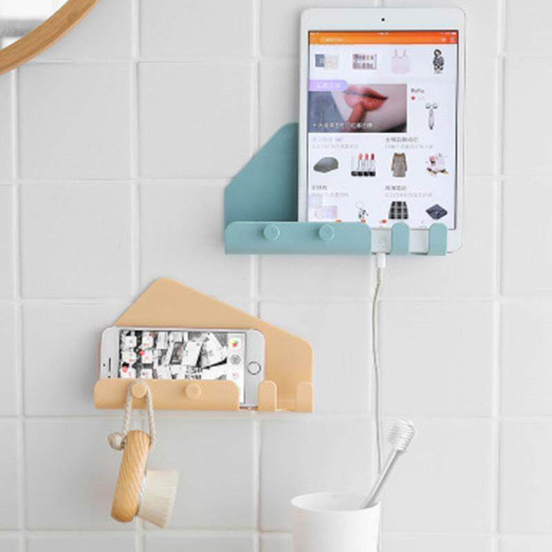 1PS Plastic Hooks Sticky Hook Power Plug Socket Hook Coat Key Practical Wall Storage phone Holder Strong Hanger Home Wall Decor Organize