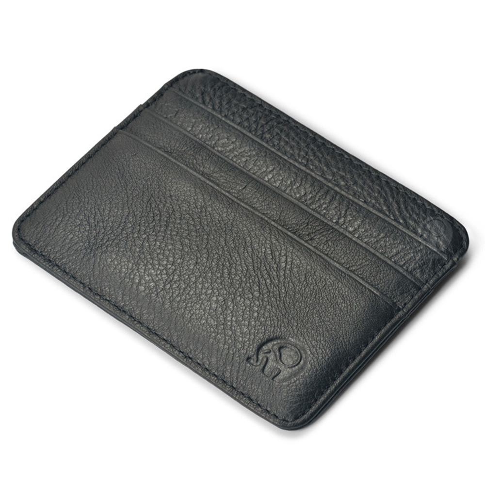 ID For Men's Wallet Case Mini Small Cardholder Holder Leather Cowhide Woman