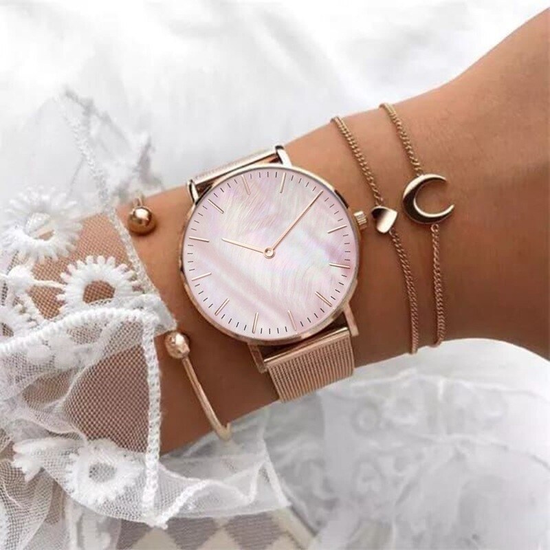 Rose gold on sale pink seashell mesh