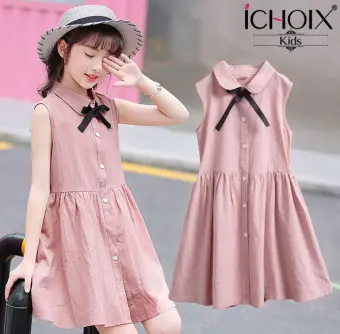 girls pink summer dress