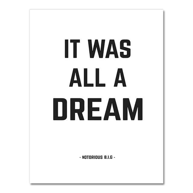 The Notorious BIG Canvas Art พิมพ์และโปสเตอร์ It Was All A Dream Biggie