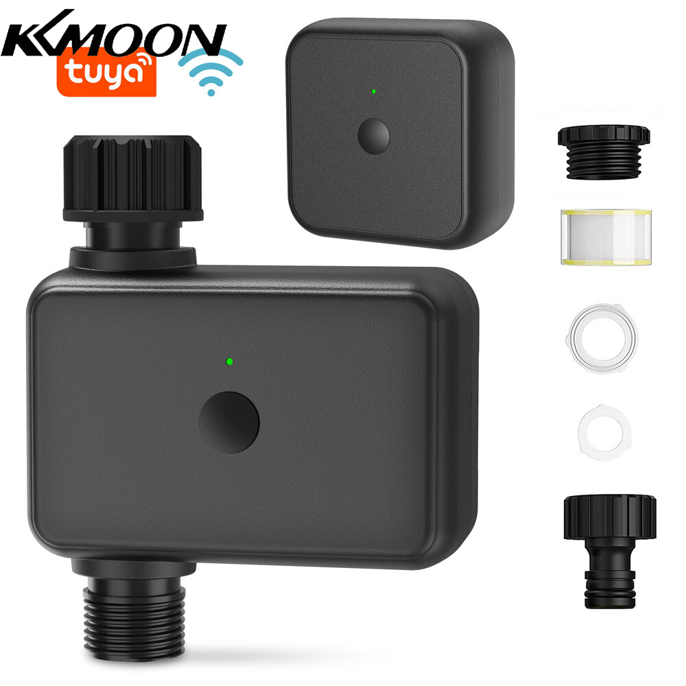 KKmoon Tuya Wifi Gardening Automatic Irrigation Water Timer Automatic Watering Device Garden Balcony Rain Sensing Control Intelligent Irrigation System Controller
