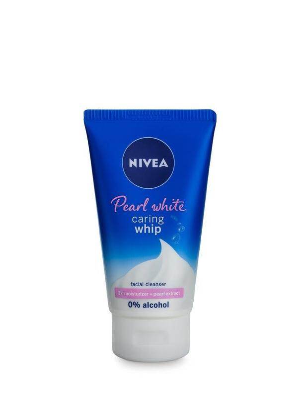 nivea pearl white caring whip facial cleanser