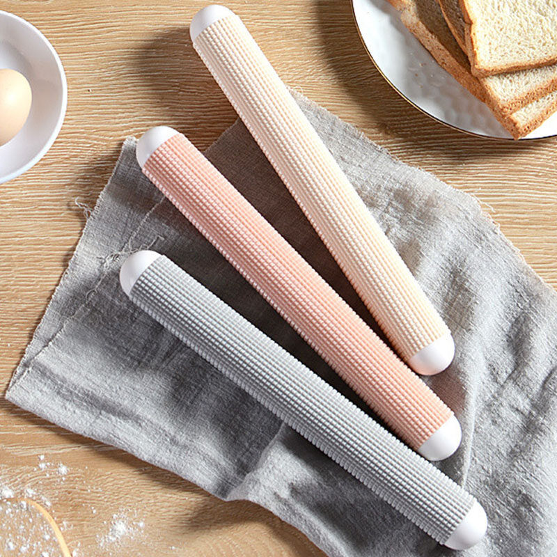 Houseeker 2 Kích Thước Silicone Cán Pin Tay Cầm Bằng Gỗ Không Dính Dough Lăn Pizza Pastry Baking Phụ Kiện Cookie Dụng Cụ Nhà Bếp