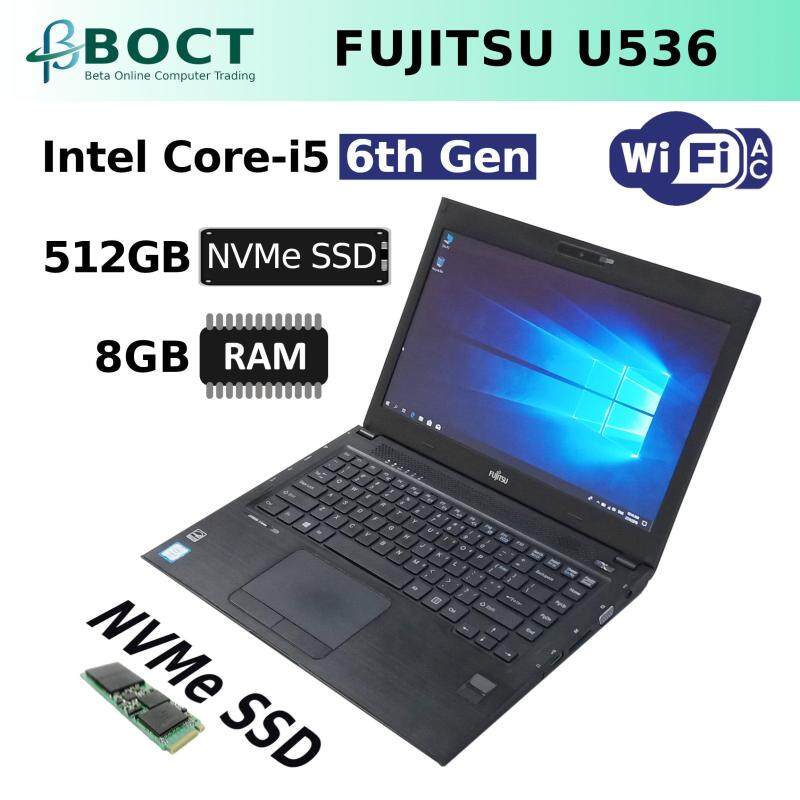 Fujitsu LifeBook U536 / Intel Core i5 6th Gen / 13.3-inch screen HD / Optional SSD or PCle NVMe / Optional Ram / HDMI / VGA / Webcam / Windows 10 Pro / Refurbished Malaysia