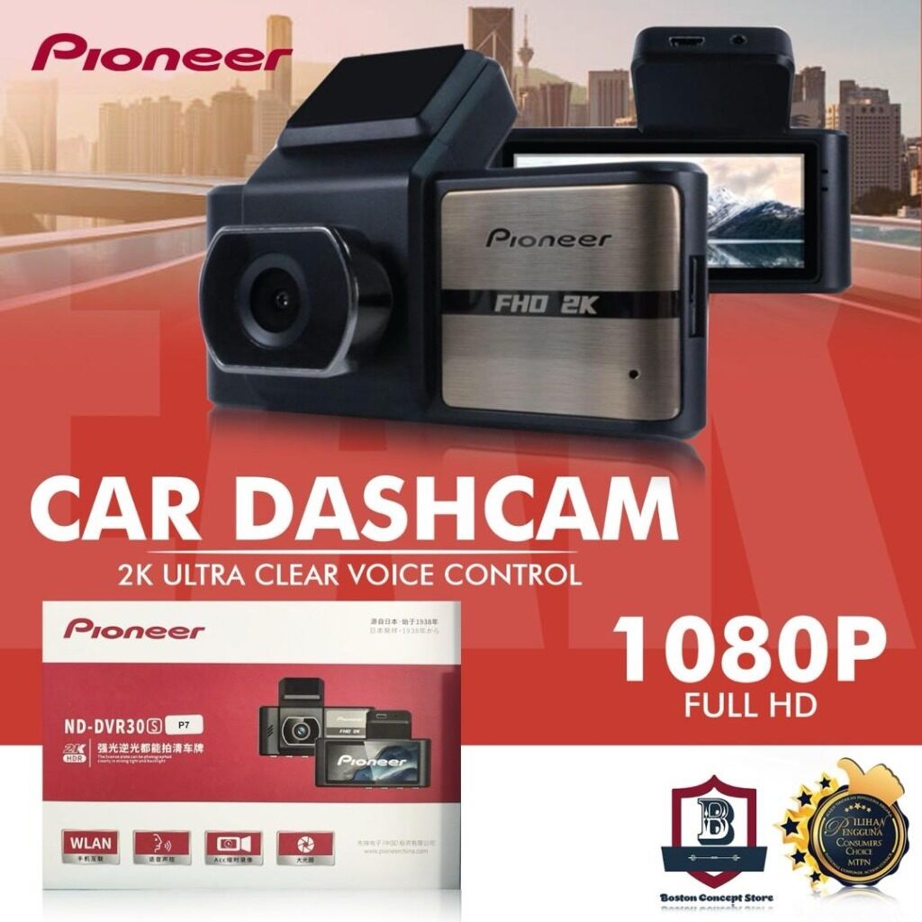 Pioneer ND-DVR30s P7 Dashcam DVR Car Recorder 2K HDR Front and Rear Camera  Voice Control Wifi Phone Connect | Lazada