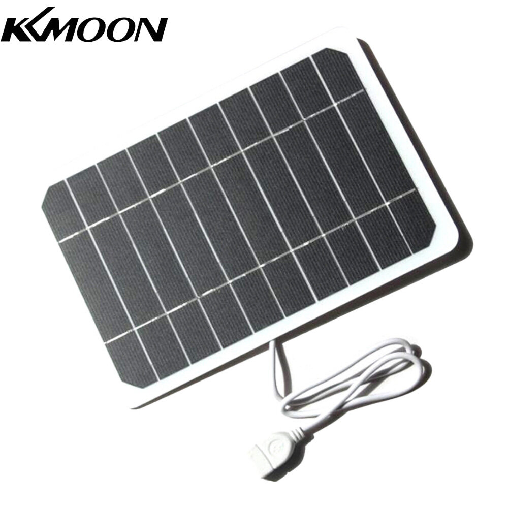 KKmoon 5W/2W 5V Small Solar Panel with USB DIY Monocrystalline Silicon Solar Cell Waterproof Camping Portable Power Solar Panel for Mobile Phone