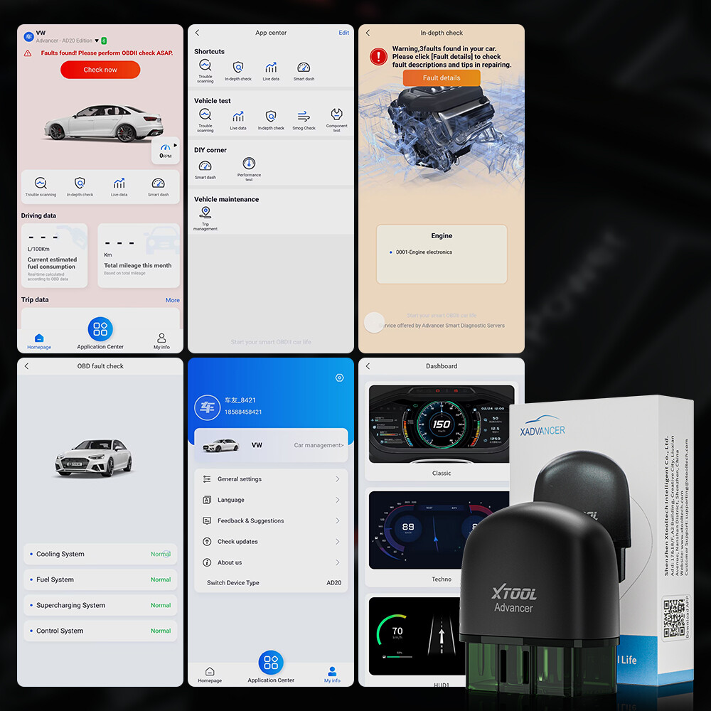2023 mới nhất xtool ad20 advancer OBD2 máy quét Đầu đọc mã động cơ xe hơi thiết bị chẩn đoán Android /IOS tốt hơn so với ELM327/AD10 cập nhật