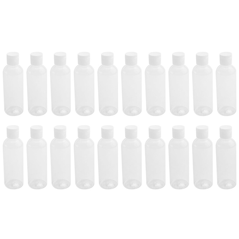 20 Pieces 100ml Plastic shampoo bottles Plastic Bottles for Travel Container for Cosmetics