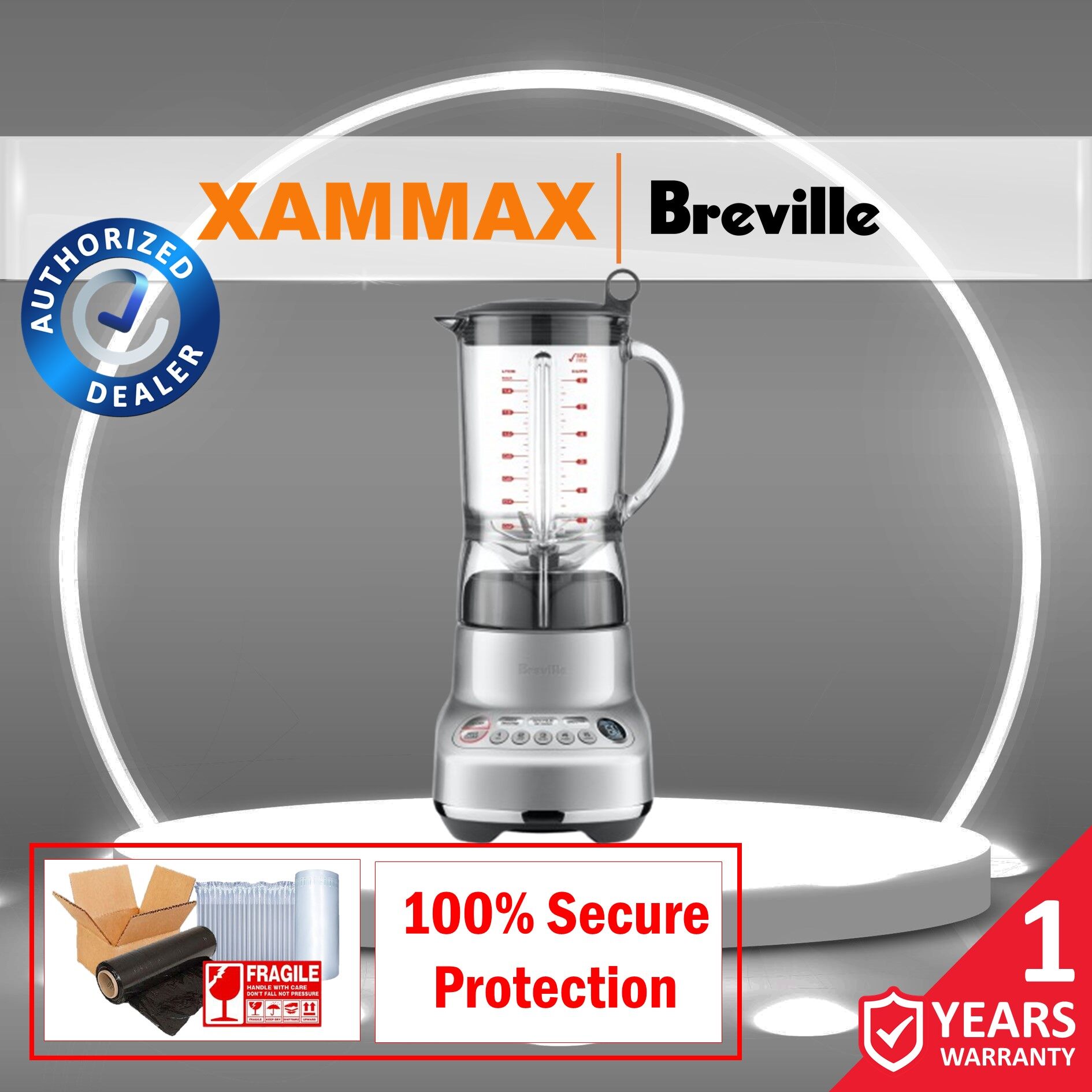 Breville BBL620 Fresh and Furious Blender / Jug Blender (1.5L) / LCD