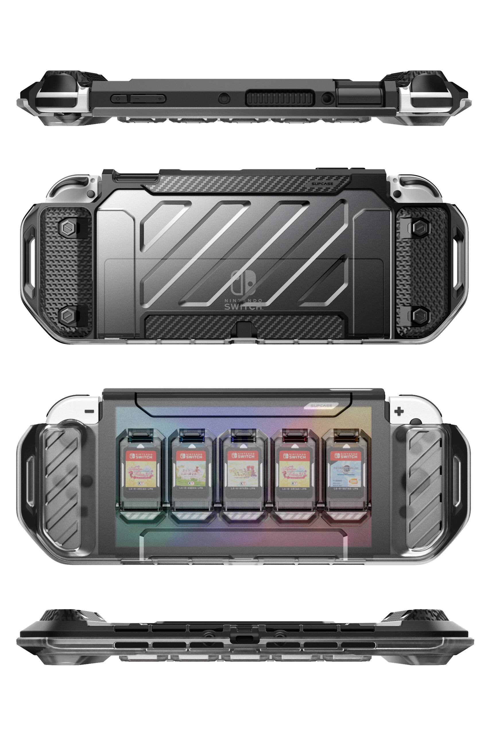 SUPCASE Cho Nintendo Switch Ốp OLED Ốp Bảo Vệ Chắc Chắn 2021 UB Forma Kèm Nắp Trước Chống Bụi & 5 Khe Đựng Thẻ Trò Chơi