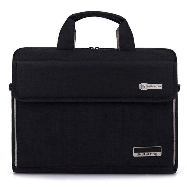 Brinch unisex 5 colors big capacity nylon 13.3 14 15.6 inch lap bag notebook protective lap case for macbook pro air
