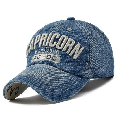 Unisex Plain Cotton Washable and Denim Baseball Cap Adjustable Dad Hat Trucker Hat