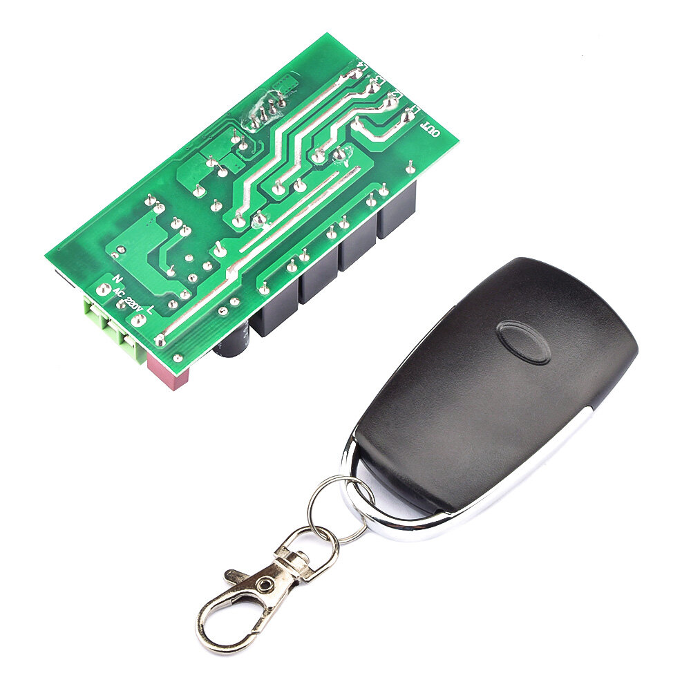 [100% Original] diymore 4CH Relay Receiver Module RF Switch for Gate Garage opener 433MHz Universal Wireless Remote Control AC110V-220V