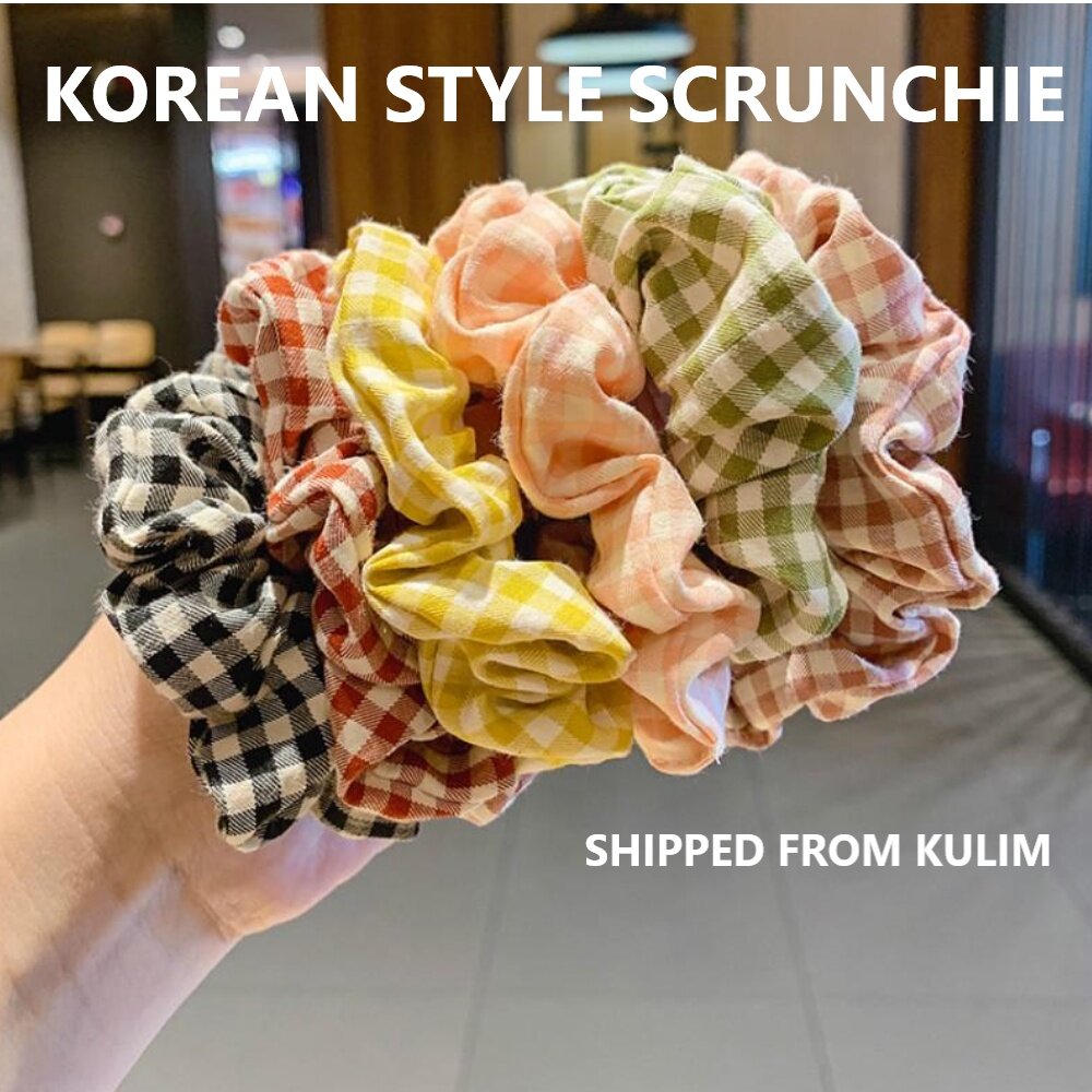 Scrunchies Scrunchie Hair Korean Simple Hair Ties Fashion Hair Accessories  Elastic Hairbands Random Colour [ZEN MARKETING] | Lazada