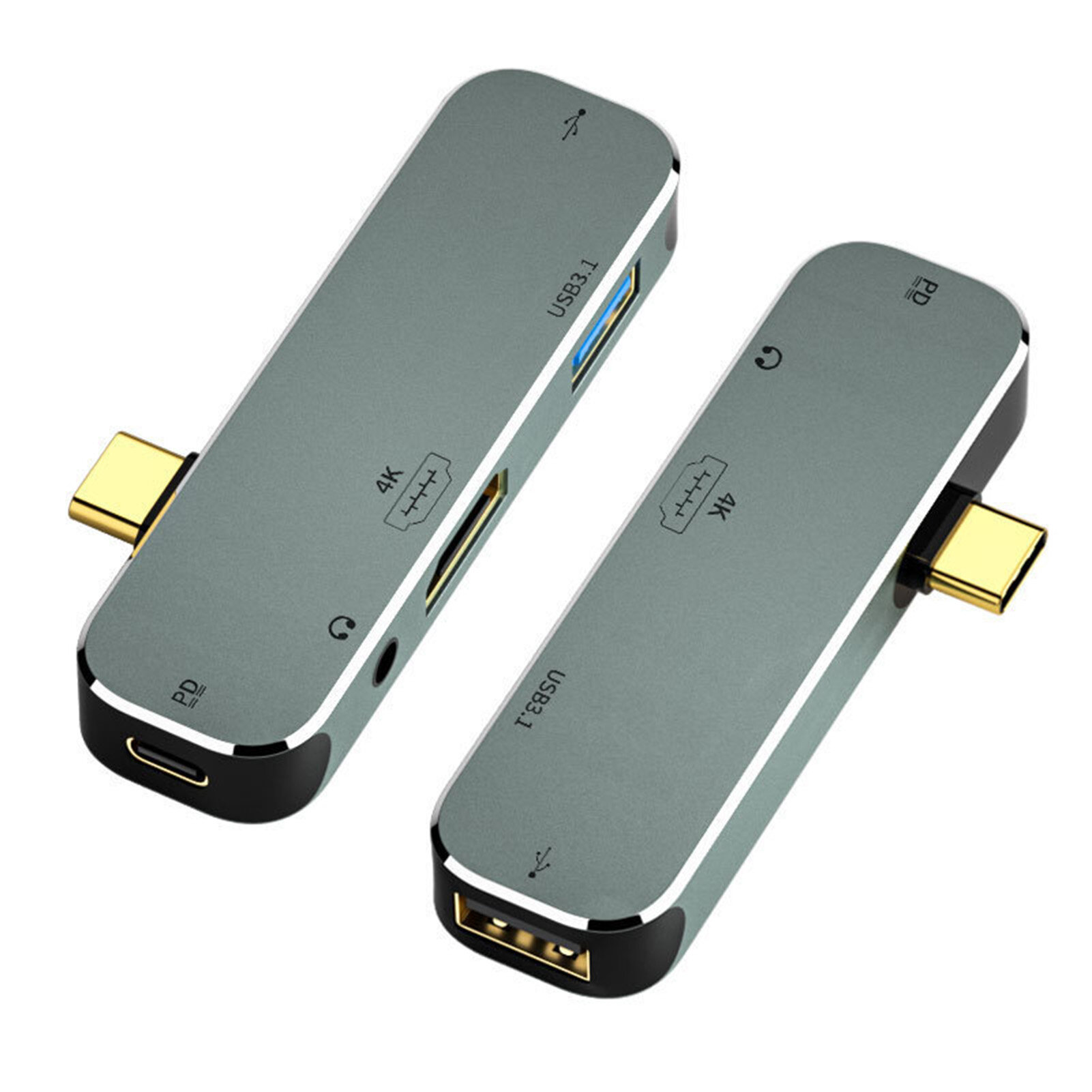 Splitter Hub High Efficiency Strong Compatibility Lightweight Multiport Extended Type-c USB Monitor Hub for Laptop Useful adapter Mini