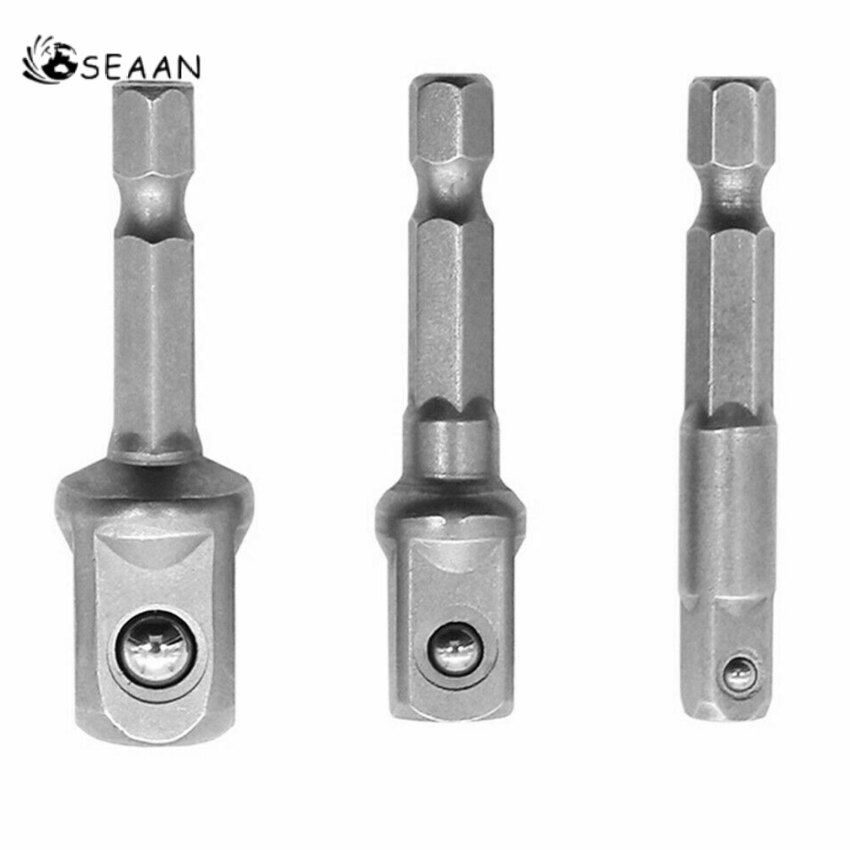 Bộ Chuyển Đổi Ổ Cắm Khoan 8 Cái Cho Máy Khoan Động Lực Với Chuôi Lục Giác Sang Đầu Khoan Hình Vuông Thanh Nối Dài 1/4 "3/8" Bộ 1/2 Mũi