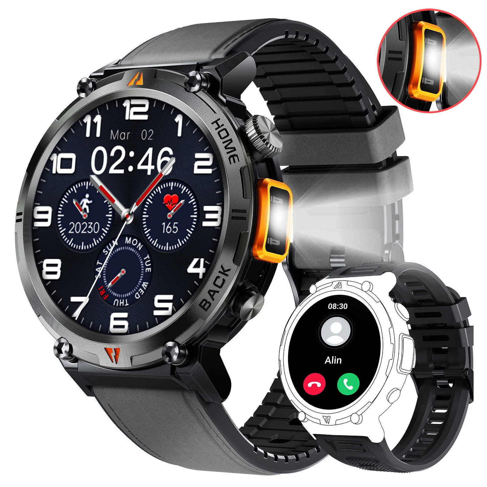 EIGIIS KE3 Smart Watch Men 3ATM Waterproof Bluetooth Call