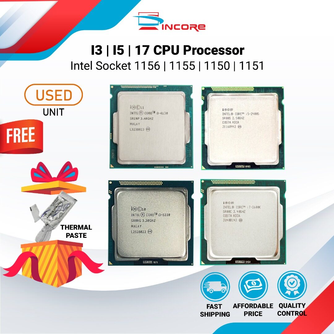 Intel Socket 1156 / 1155 / 1150 / 1151 I3 I5 CPU Processor I5-8500 I5 ...
